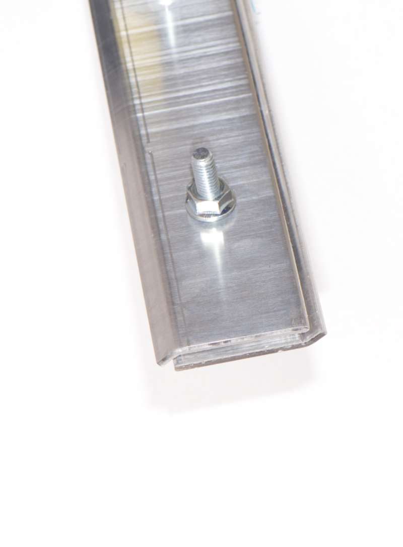 Bambus-Leverkusen: Verschluss Schiene fr Rhizomsperre / Wurzelsperre aus Aluminium - Ort: Leverkusen